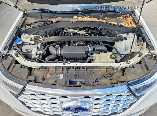 1FM5K8HC9MGC08108 2021 FORD EXPLORER Белый Вид подкапотного пространства