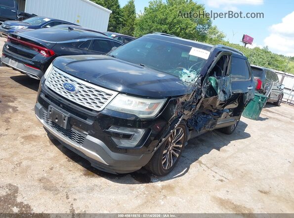 1FM5K8HT0GGB94099 2016 FORD EXPLORER Черный Передняя левая четверть
