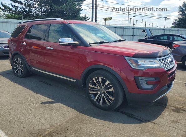 1FM5K8HT0GGC02931 2016 FORD EXPLORER Красный Передняя правая четверть