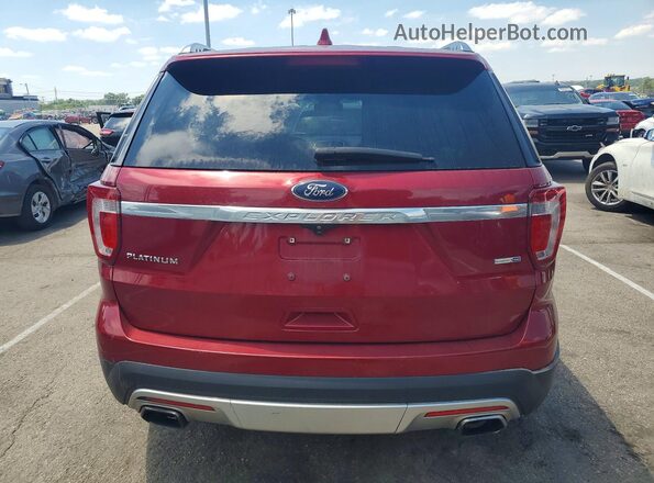 1FM5K8HT0GGC02931 2016 FORD EXPLORER Красный Вид сзади