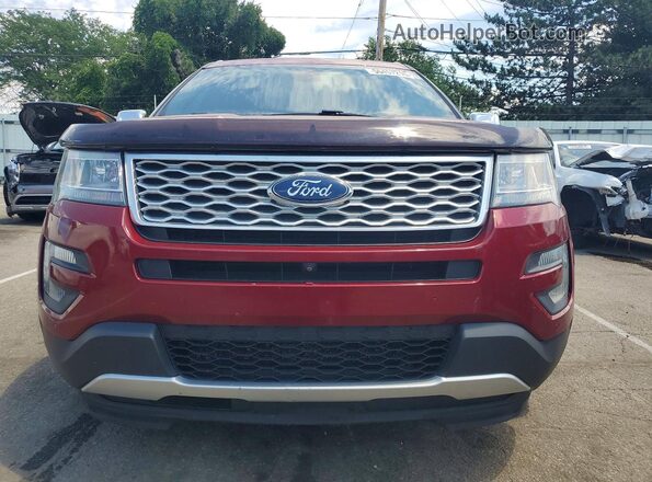 1FM5K8HT0GGC02931 2016 FORD EXPLORER Красный Вид спереди