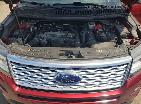 1FM5K8HT0GGC02931 2016 FORD EXPLORER Красный Вид подкапотного пространства