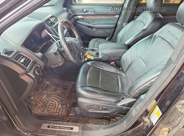 1FM5K8HT0GGD28125 2016 FORD EXPLORER Black წინა სალონის ხედი