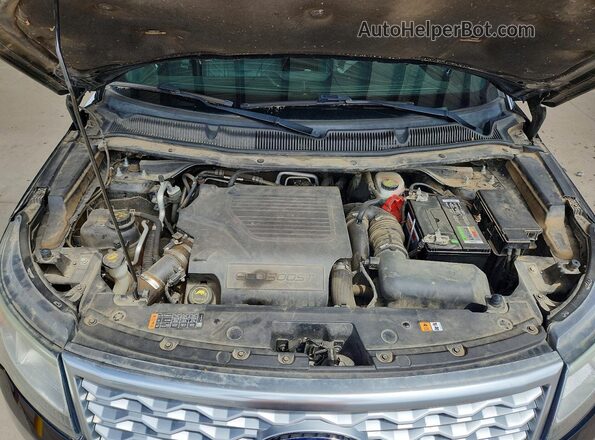 1FM5K8HT0GGD28125 2016 FORD EXPLORER Black ძრავის განყოფილების ხედი
