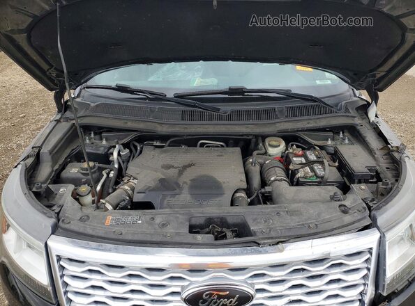 1FM5K8HT0HGA08806 2017 FORD EXPLORER Black Widok komory silnika