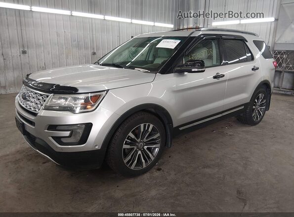 1FM5K8HT1GGA14192 2016 FORD EXPLORER Silver წინა მარცხენა ხედი სამი მეოთხედიდან