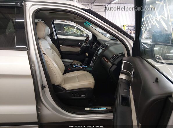 1FM5K8HT1GGA14192 2016 FORD EXPLORER Silver წინა სალონის ხედი