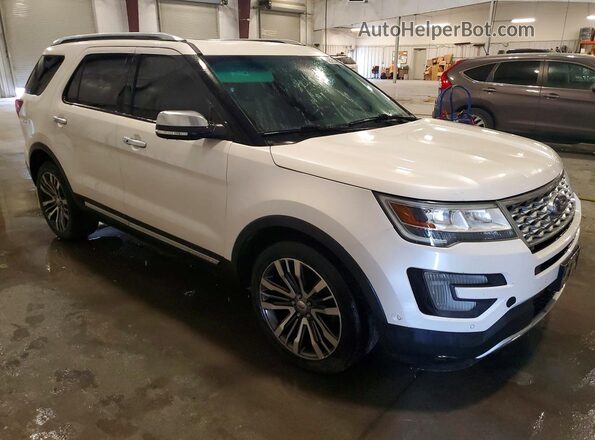 1FM5K8HT1GGC09595 2016 FORD EXPLORER White Delantero derecho