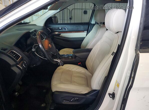 1FM5K8HT1GGC09595 2016 FORD EXPLORER White Vista interior delantera