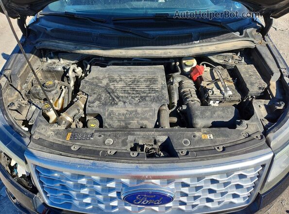 1FM5K8HT1HGA85958 2017 FORD EXPLORER Black Вид підкапотного простору