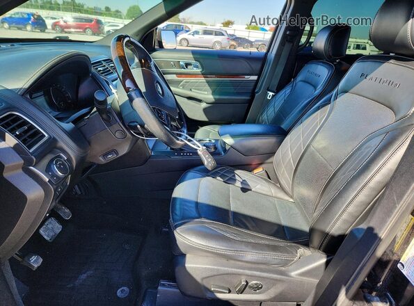 1FM5K8HT1HGA85958 2017 FORD EXPLORER Black Вид салону спереду