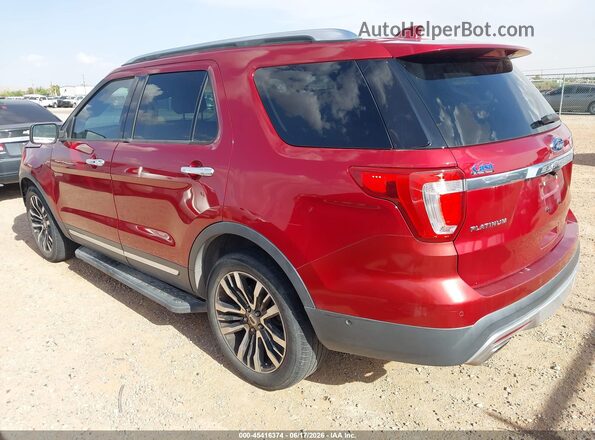 1FM5K8HT1HGC54232 2017 FORD EXPLORER Red Rear left