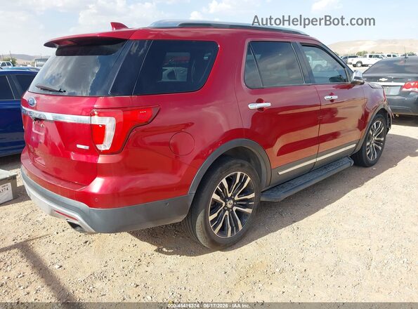 1FM5K8HT1HGC54232 2017 FORD EXPLORER Red Rear right