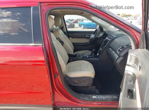 1FM5K8HT1HGC54232 2017 FORD EXPLORER Red Front interior view