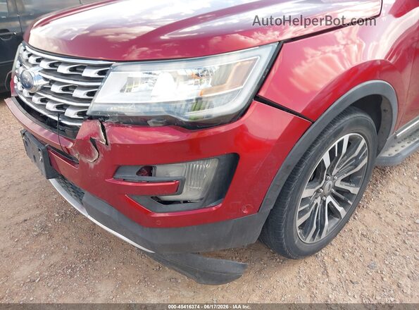 1FM5K8HT1HGC54232 2017 FORD EXPLORER Red Front view
