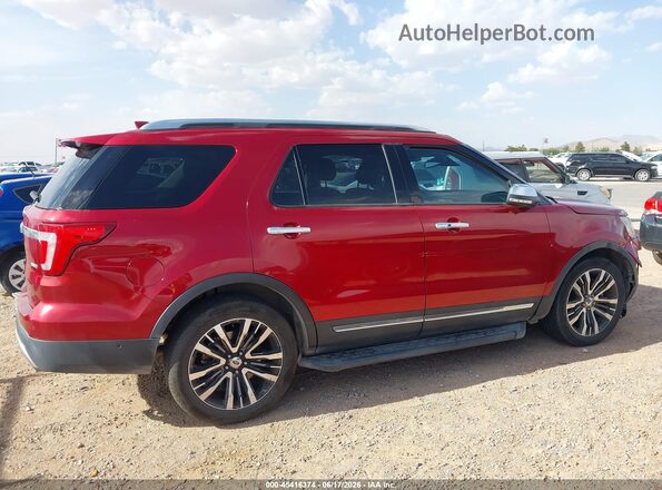 1FM5K8HT1HGC54232 2017 FORD EXPLORER Red Rear interior view