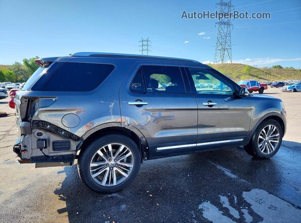 1FM5K8HT1HGD41239 2017 FORD EXPLORER Gray Trasero derecho