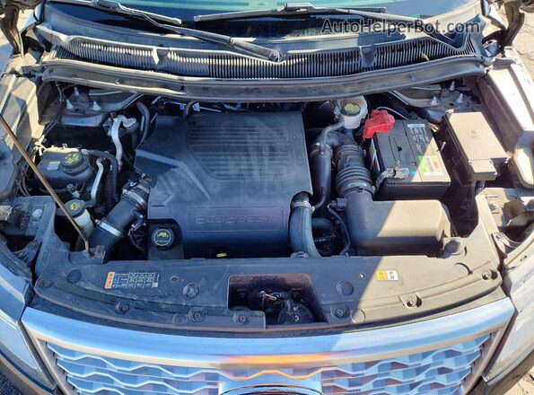 1FM5K8HT1HGD41239 2017 FORD EXPLORER Gray Vista del compartimento del motor
