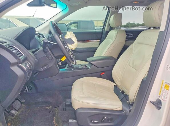 1FM5K8HT2GGC65660 2016 FORD EXPLORER Белый Вид салона спереди
