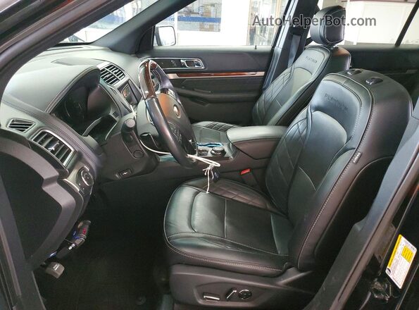 1FM5K8HT2HGA62463 2017 FORD EXPLORER Black Вид салону спереду