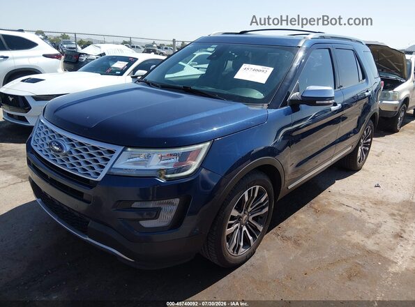 1FM5K8HT2HGC09297 2017 FORD EXPLORER Blue Передня ліва чверть