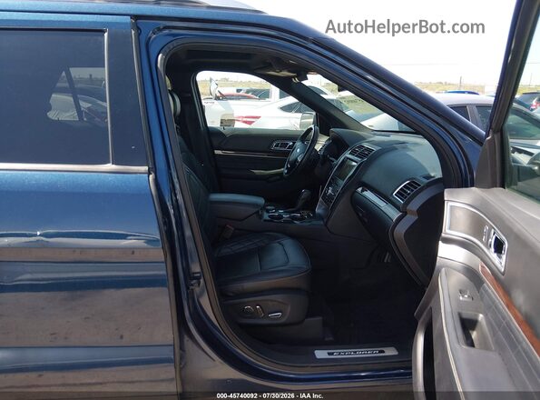 1FM5K8HT2HGC09297 2017 FORD EXPLORER Blue Вид салону спереду