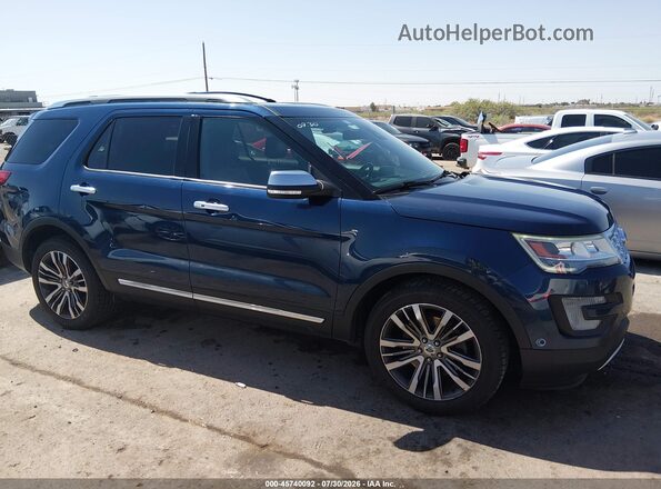 1FM5K8HT2HGC09297 2017 FORD EXPLORER Blue Вид задньої частини салону