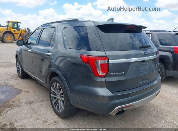 1FM5K8HT3GGD01839 2016 FORD EXPLORER Gray Trasero izquierdo
