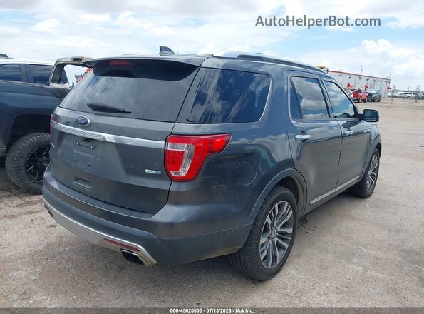 1FM5K8HT3GGD01839 2016 FORD EXPLORER Gray Trasero derecho
