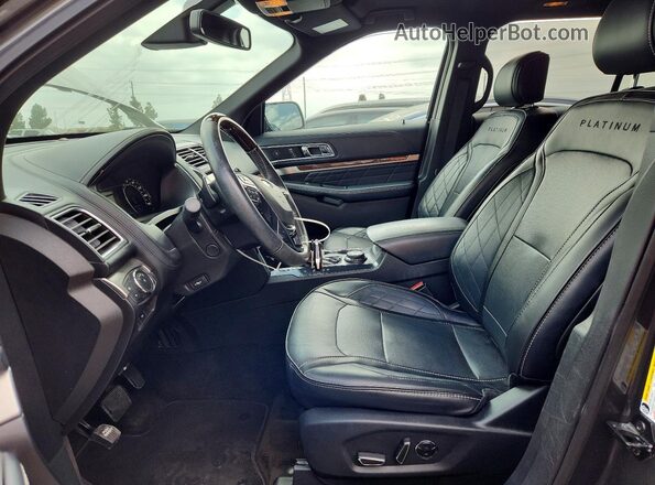 1FM5K8HT3HGC09888 2017 FORD EXPLORER Charcoal Widok wnętrza z przodu
