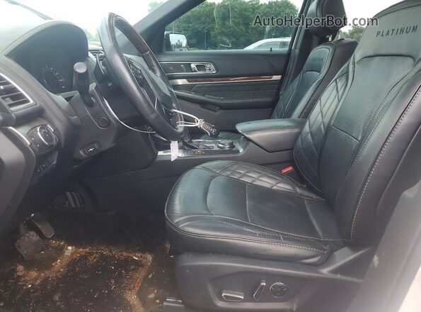 1FM5K8HT3HGC22432 2017 FORD EXPLORER Белый Вид салона спереди