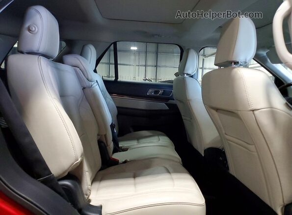 1FM5K8HT3JGB48760 2018 FORD EXPLORER Red Vista interior trasera