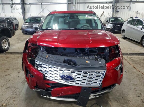1FM5K8HT3JGB48760 2018 FORD EXPLORER Red Vista frontal