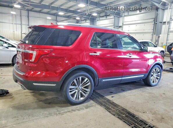 1FM5K8HT3JGB48760 2018 FORD EXPLORER Red Trasero derecho