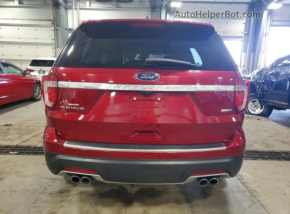 1FM5K8HT3JGB48760 2018 FORD EXPLORER Red Vista trasera