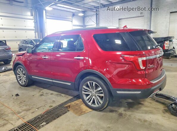 1FM5K8HT3JGB48760 2018 FORD EXPLORER Red Trasero izquierdo
