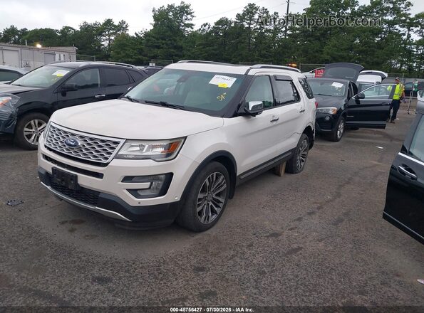 1FM5K8HT4GGA74399 2016 FORD EXPLORER White Առջևի ձախ երեք քառորդ տեսարան