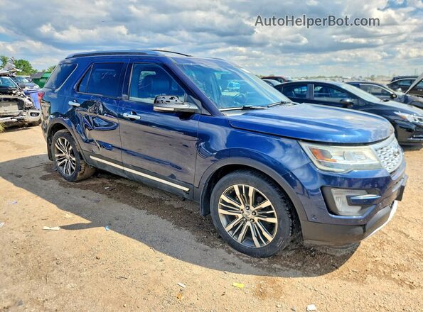 1FM5K8HT5GGB89593 2016 FORD EXPLORER Blue Przód prawy