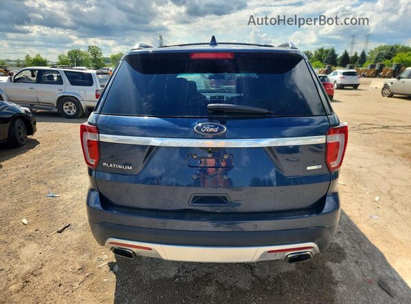 1FM5K8HT5GGB89593 2016 FORD EXPLORER Blue Widok z tyłu