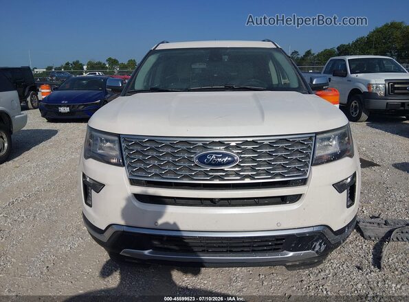 1FM5K8HT5JGC70908 2018 FORD EXPLORER White Вид щитка приладів