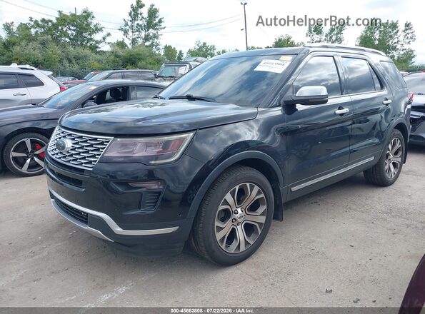 1FM5K8HT5KGA00031 2019 FORD EXPLORER Black წინა მარცხენა ხედი სამი მეოთხედიდან