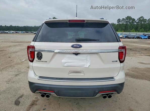 1FM5K8HT6JGA62570 2018 FORD EXPLORER White Вид ззаду