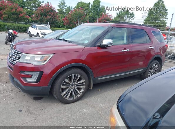 1FM5K8HT7GGB58636 2016 FORD EXPLORER Burgundy Передня ліва чверть