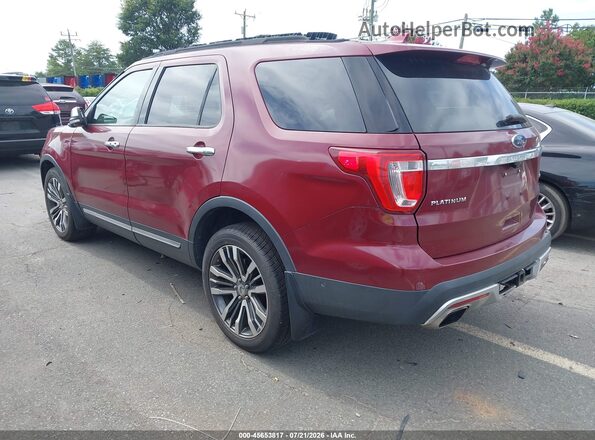 1FM5K8HT7GGB58636 2016 FORD EXPLORER Burgundy Задня ліва чверть