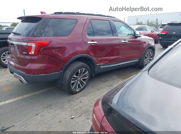 1FM5K8HT7GGB58636 2016 FORD EXPLORER Burgundy Задня права чверть