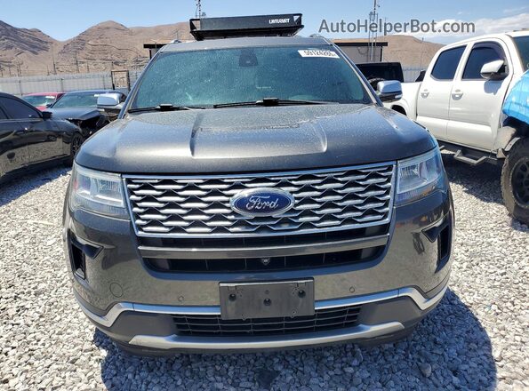 1FM5K8HT7JGC00472 2018 FORD EXPLORER Gray წინა ხედი