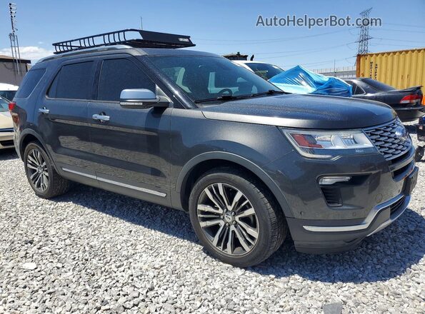 1FM5K8HT7JGC00472 2018 FORD EXPLORER Gray წინა მარჯვენა