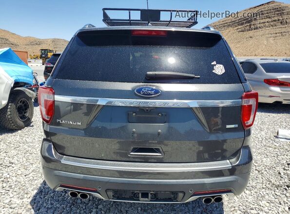 1FM5K8HT7JGC00472 2018 FORD EXPLORER Gray უკანა ხედი