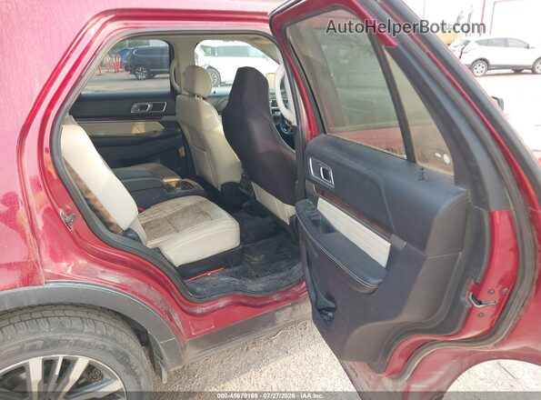 1FM5K8HT9GGB80539 2016 FORD EXPLORER Red Widok naklejki z numerem VIN