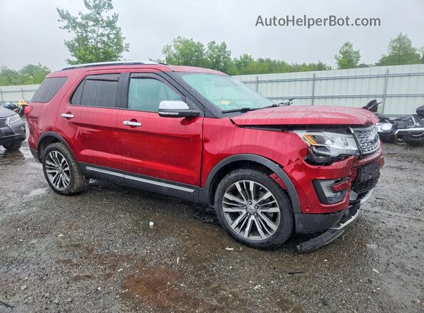 1FM5K8HTXHGC82191 2017 FORD EXPLORER Красный Передняя правая четверть